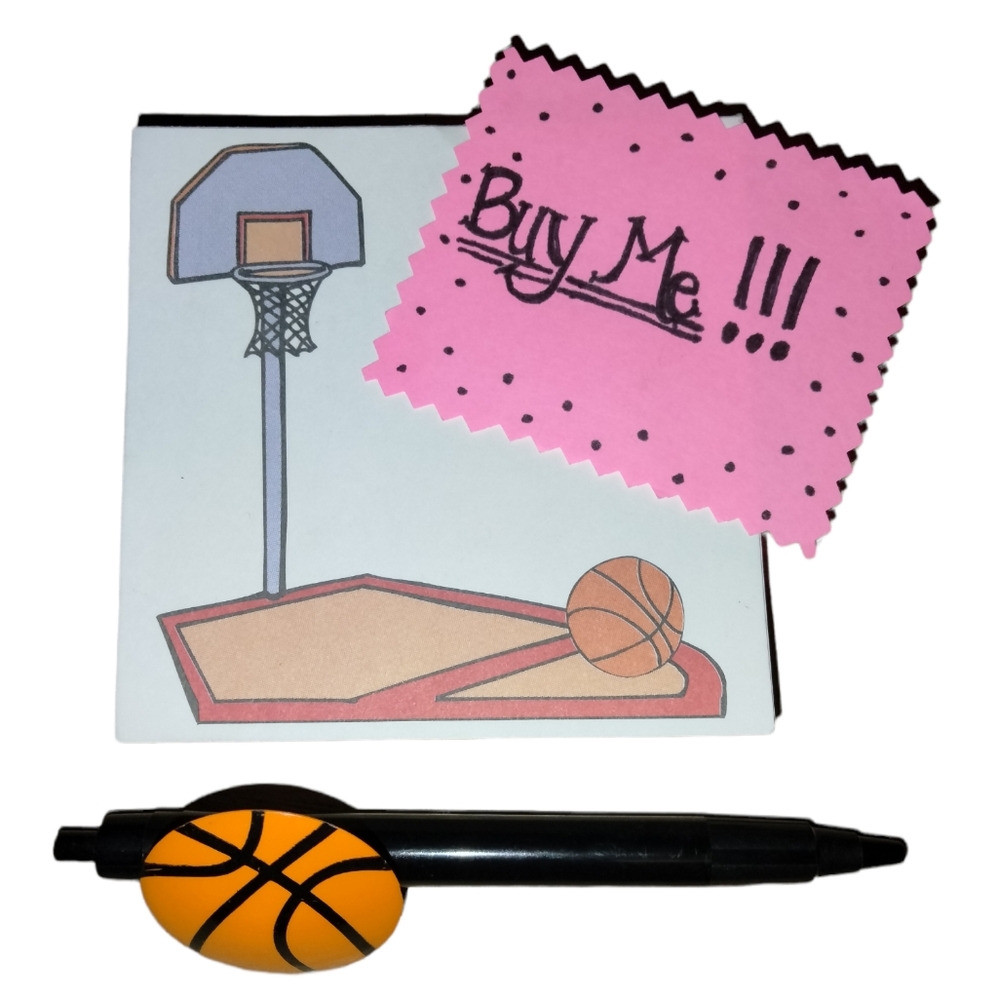 Basketball Notepad & Pen Set - Picture 2 of 11